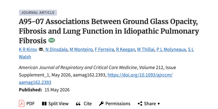 Associations Between Ground Glass Opacity, Fibrosis and Lung Function in Idiopathic Pulmonary Fibrosis
