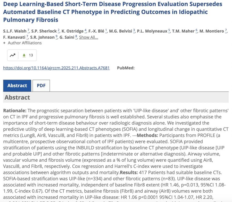 Deep Learning-Based Short-Term Disease Progression Evaluation Supersedes Automated Baseline CT Phenotype in Predicting Outcomes in Idiopathic Pulmonary Fibrosis
